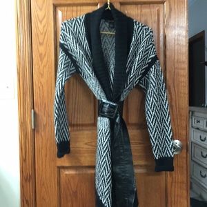 DKNY long tweed sweater- sz S